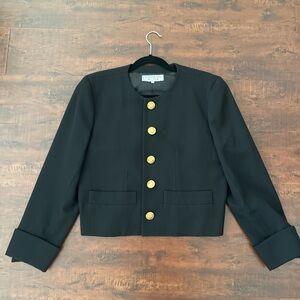 Yves Saint Laurent Black Blazer with Gold Accents